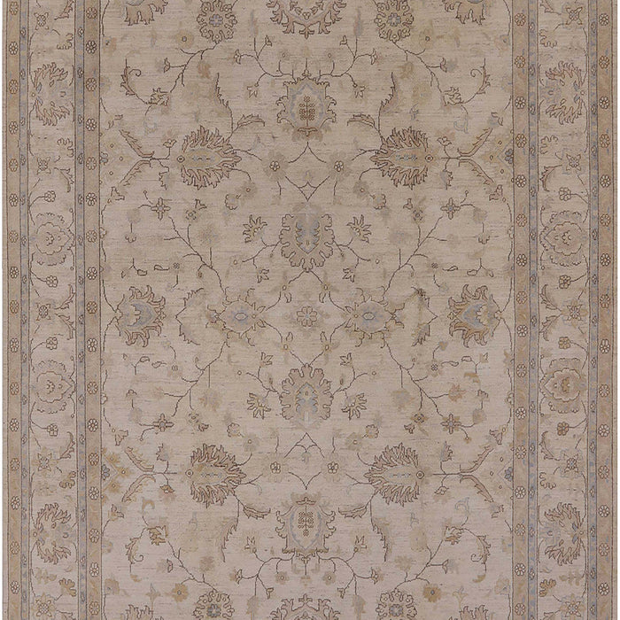 Mid-Century Modern Dark Almond Brown Oriental Rug, urb930