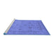 Sideview of Machine Washable Oriental Blue Traditional Rug, wshurb930blu