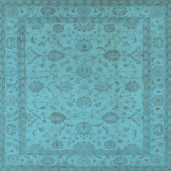 Square Oriental Light Blue Traditional Rug, urb930lblu