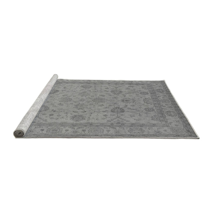 Sideview of Machine Washable Oriental Gray Traditional Rug, wshurb930gry