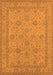 Machine Washable Oriental Orange Traditional Area Rugs, wshurb930org