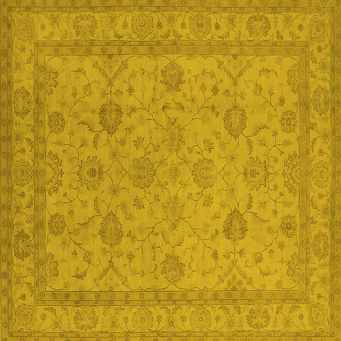 Square Oriental Yellow Traditional Rug, urb930yw
