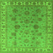 Square Oriental Green Industrial Rug, urb931grn