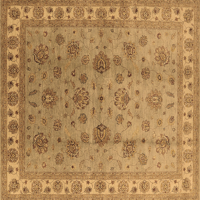 Square Oriental Brown Industrial Rug, urb931brn