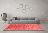 Machine Washable Oriental Red Industrial Rug, wshurb931red