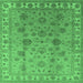 Square Oriental Emerald Green Industrial Rug, urb931emgrn