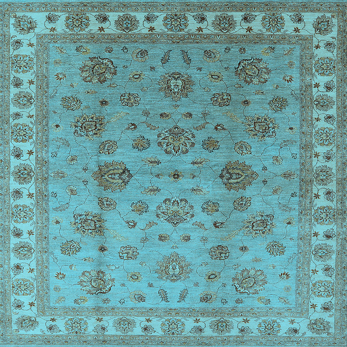 Square Oriental Light Blue Industrial Rug, urb931lblu