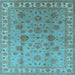 Square Oriental Light Blue Industrial Rug, urb931lblu