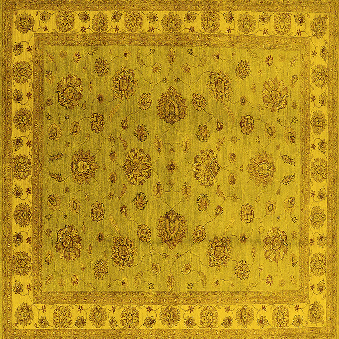 Square Oriental Yellow Industrial Rug, urb931yw