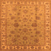 Square Oriental Orange Industrial Rug, urb931org