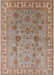 Mid-Century Modern Gold Brown Oriental Rug, urb931