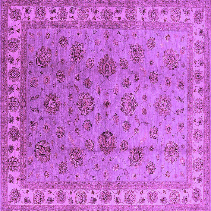 Square Machine Washable Oriental Purple Industrial Area Rugs, wshurb931pur