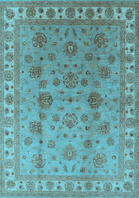 Oriental Light Blue Industrial Rug, urb931lblu