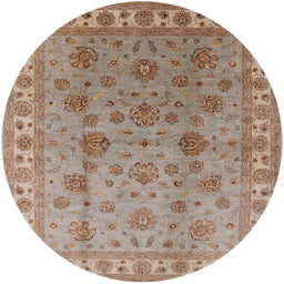 Round Machine Washable Industrial Modern Gold Brown Rug, wshurb931