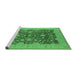 Sideview of Machine Washable Oriental Emerald Green Industrial Area Rugs, wshurb932emgrn