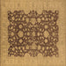 Square Oriental Brown Industrial Rug, urb932brn