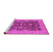 Sideview of Machine Washable Oriental Pink Industrial Rug, wshurb932pnk