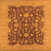 Square Oriental Orange Industrial Rug, urb932org