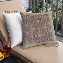 Front View of Mid-Century Modern Urban Square Chestnut Brown Throw Pillow, 18 inch by 18 inch, pwurb932