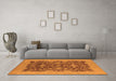 Machine Washable Oriental Orange Industrial Area Rugs in a Living Room, wshurb932org