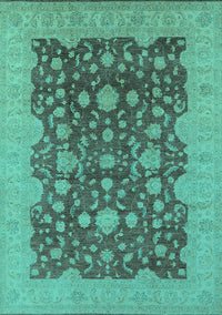 Oriental Turquoise Industrial Rug, urb932turq