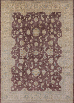 Mid-Century Modern Chestnut Brown Oriental Rug, urb932