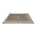 Sideview of Machine Washable Industrial Modern Dark Almond Brown Rug, wshurb933