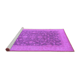 Sideview of Machine Washable Oriental Purple Industrial Area Rugs, wshurb933pur