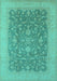 Oriental Turquoise Industrial Rug, urb933turq