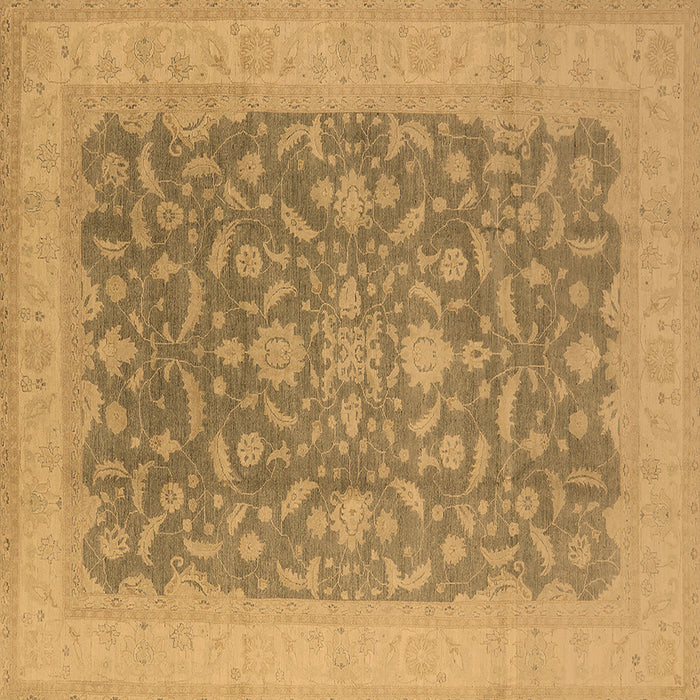 Square Oriental Brown Industrial Rug, urb933brn