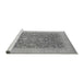 Sideview of Machine Washable Oriental Gray Industrial Rug, wshurb933gry