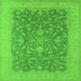 Square Oriental Green Industrial Rug, urb933grn