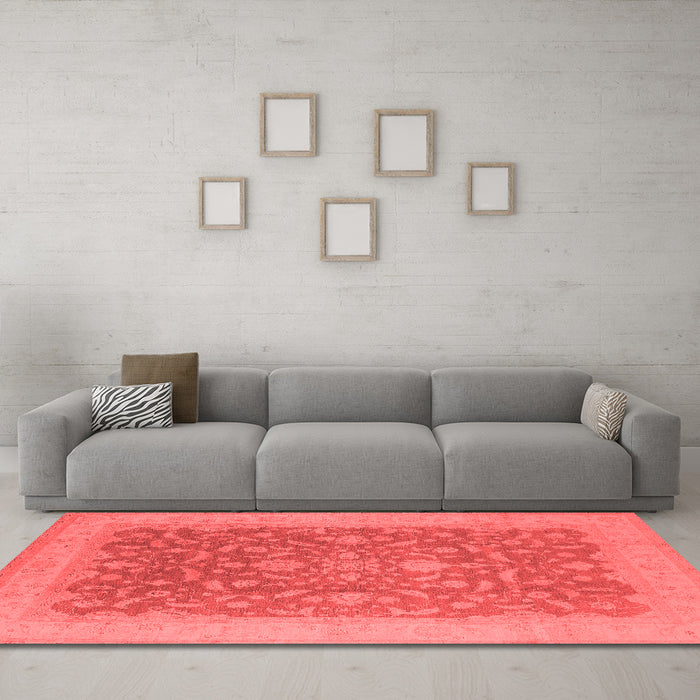 Industrial Red Washable Rugs