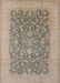 Mid-Century Modern Dark Almond Brown Oriental Rug, urb933