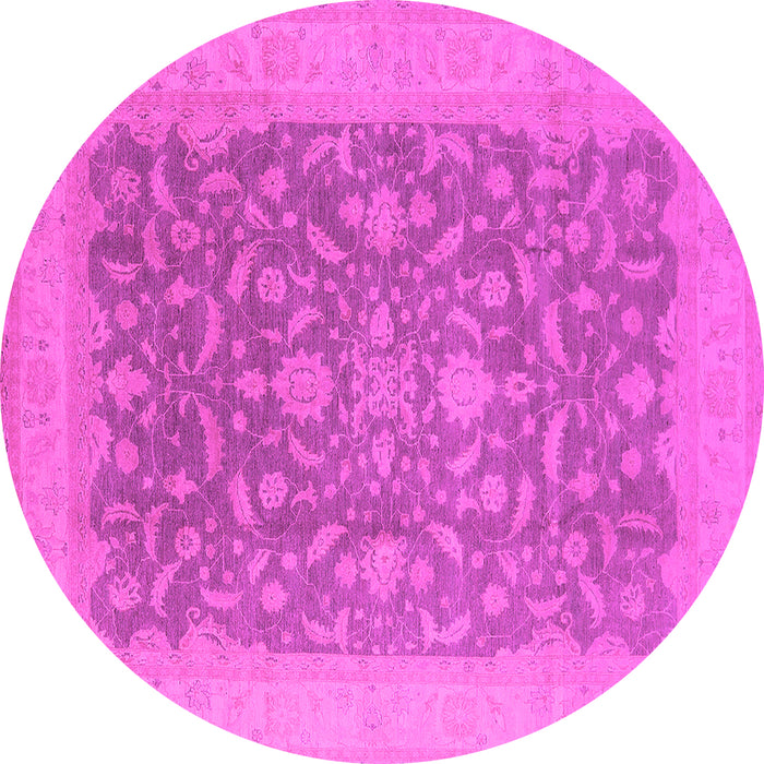 Round Oriental Pink Industrial Rug, urb933pnk
