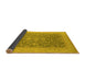 Sideview of Oriental Yellow Industrial Rug, urb933yw