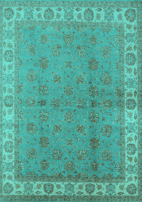 Oriental Turquoise Industrial Rug, urb934turq