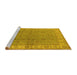 Sideview of Machine Washable Oriental Yellow Industrial Rug, wshurb934yw