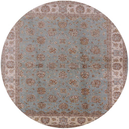 Round Machine Washable Industrial Modern Dark Almond Brown Rug, wshurb934