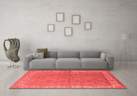 Machine Washable Oriental Red Industrial Rug, wshurb934red