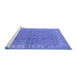 Sideview of Machine Washable Oriental Blue Industrial Rug, wshurb934blu