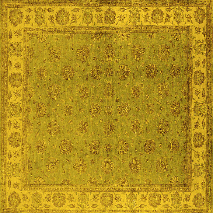 Square Oriental Yellow Industrial Rug, urb934yw