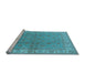 Sideview of Machine Washable Oriental Light Blue Industrial Rug, wshurb934lblu