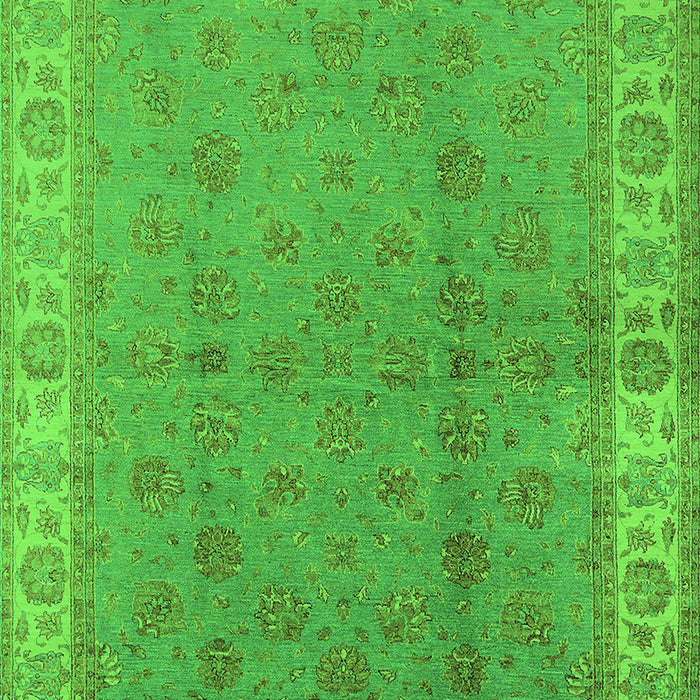 Machine Washable Oriental Green Industrial Area Rugs, wshurb934grn