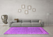 Machine Washable Oriental Purple Industrial Area Rugs in a Living Room, wshurb934pur