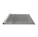 Sideview of Machine Washable Oriental Gray Industrial Rug, wshurb934gry