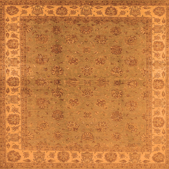 Square Oriental Orange Industrial Rug, urb934org