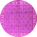 Round Oriental Pink Industrial Rug, urb934pnk