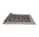 Sideview of Mid-Century Modern Gray Oriental Rug, urb935