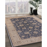 Mid-Century Modern Gray Oriental Rug, urb935